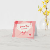 Carte Pink jolie lettre (Fleur jaune)