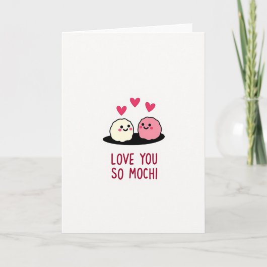 Carte Pink Love You So Mochi Card (Devant)