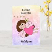 Carte Pink Magic Fairy 4th Birthday Card (Fleur jaune)