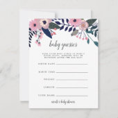 Carte Pink Meadow Floral Baby shower de deviner jeu (Devant)