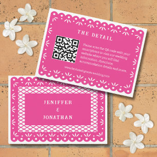 CARTE PINK MEXICAN PAPEL PICADO ENCLOUSCARD