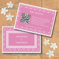 PINK MEXICAN PAPEL PICADO ENCLOUSCARD