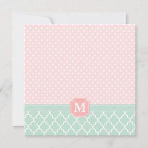 Carte Pink Mint Pois Marocain Certificat cadeau