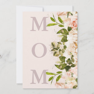 Carte Pink MOM Floral Elégance Bonne Fête des mères