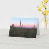 Carte Pink Moon over Saguaro at Sunrise (Fleur jaune)