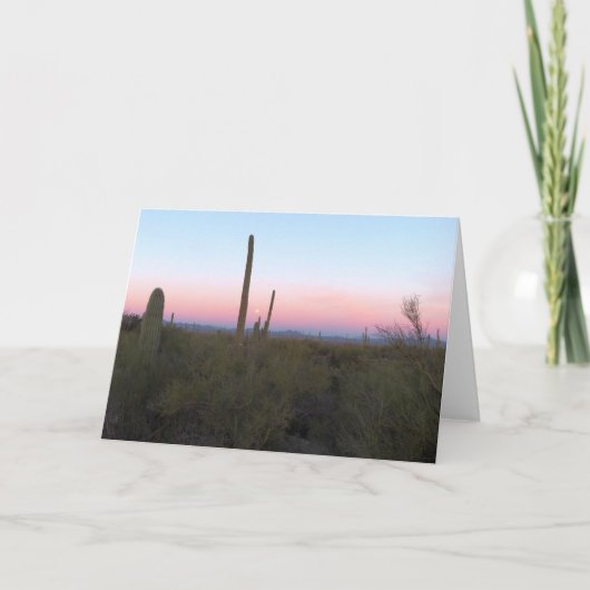 Carte Pink Moon over Saguaro at Sunrise (Devant)