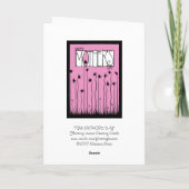 Carte Pink Mother's Day Card (Dos)