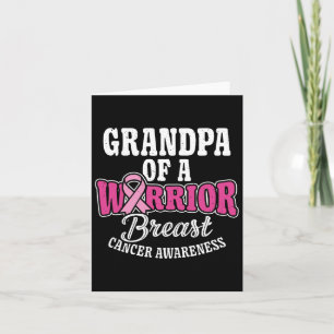 Carte Pink Octobre Grand-Père D'Un Guerrier Cancer Du Se