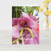 Carte Pink Orchids Personalised 20th Wedding Anniversary (Fleur jaune)