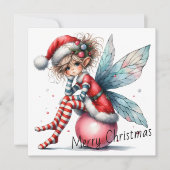 Carte Pink Ornament Fairy – Holiday Card (Devant)