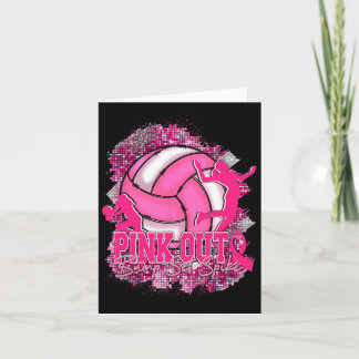 Carte Pink Out Volleybyll Pink Ribbon Cancer du sein Awa