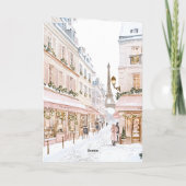 Carte Pink Paris Tour Eiffel Noël d'hiver (Dos)