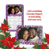 Carte Pink Peace & Joy Photo Noël