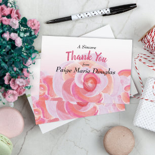 Carte Pink, Pêche Jardin Botanique Printemps Rose