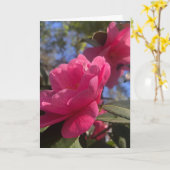 Carte Pink Petals 1 - Folded Greeting Card (Fleur jaune)