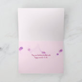 Carte Pink petunia on wood for birthday (Intérieur)