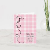 Carte Pink plaid merci (Devant)