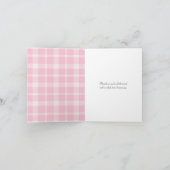 Carte Pink plaid merci (Intérieur)