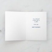 Carte Pink posies on Denim Sister Birthday (Intérieur)