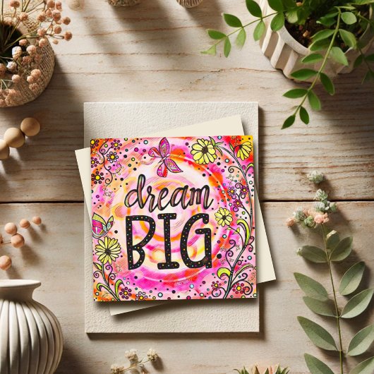 Carte Pink Pretty Dream Grande Inspiration Encouragement