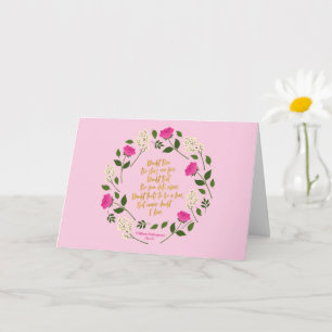 Carte Pink Purple Floral William Shakespeare Never Doubt
