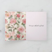 Carte Pink Red Rose Petals Heart Valentine's Day (Intérieur)