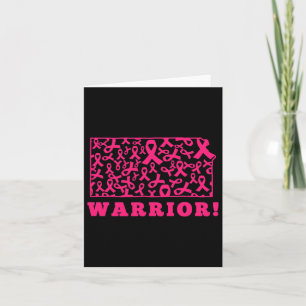 Carte Pink Ribbon Etat Kansas Ks Cancer du sein combat S
