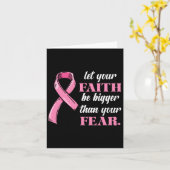 Carte Pink Ribbon Faith Breast Cancer Sensibilisation Cr (Fleur jaune)