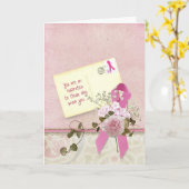 Carte Pink Ribbon Inspiration (Fleur jaune)