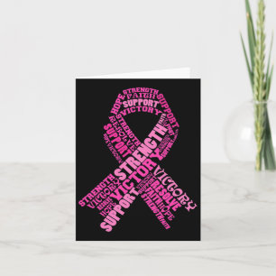 Carte Pink Ribbon Support Mois de sensibilisation au can