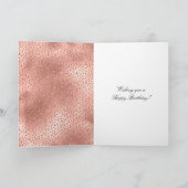 Carte Pink Rose Cupcake Gold Glam Glitter Birthday   (Intérieur)