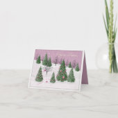 Carte Pink Rose Enchanted Forest Foil Holiday Card (Devant)