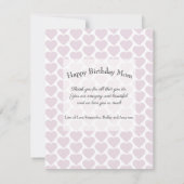 Carte Pink rose vif moderne 8 Collage photo Meilleure ma (Dos)