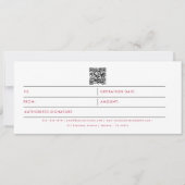 Carte Pink Roses Business Logo QR Code Certificat cadeau (Devant)