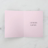 Carte Pink Roses Hearts Candles Romantic Love (Intérieur)