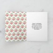 Carte Pink Roses with Foliage Birthday (Intérieur)