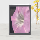 Carte Pink-Satin Morning Glory Blank (Fleur jaune)