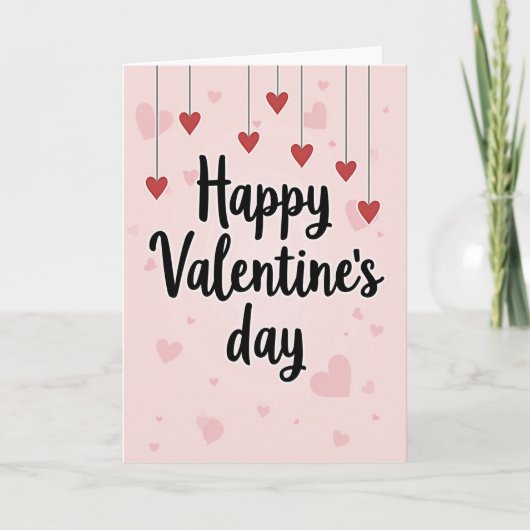 Carte Pink Script Happy Valentines Day Card (Devant)