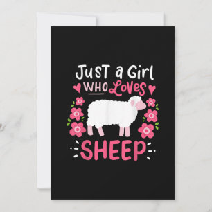 Carte Pink Sheep Just A Girl Who Loves Sheep Venin