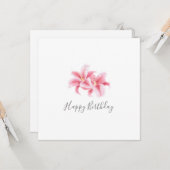 Carte Pink Stargazer Lys Aquarelle (Devant/Arrière en situation)