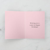 Carte Pink Strawberry Fruit Birthday (Intérieur)