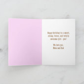 Carte Pink Superhero Comic Discours Bubble Girl Annivers (Intérieur)