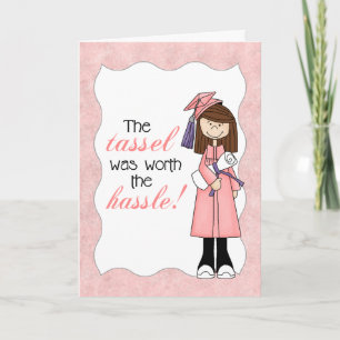 Carte Pink Tassel valait la peine d'une fille Hassle