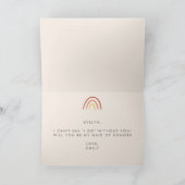 Carte Pink Terracotta Rainbow Maid Of Honor MOH Proposit (Intérieur)