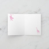 Carte Pink Toile Jungle Animaux Safari Chinoiserie (Intérieur)