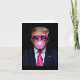 Carte Pink Trump Bubble Gum Gift 2024 Vote Président Fun