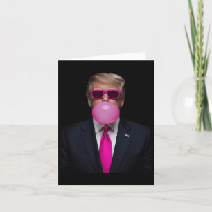 Carte Pink Trump Bubble Gum Shirt 2024 Vote Président Fu