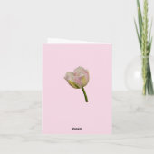 Carte Pink Tulip Blank ou Custom Grey Merci Note (Dos)