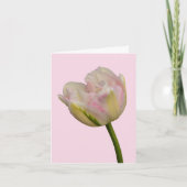 Carte Pink Tulip Blank ou Custom Grey Merci Note (Devant)