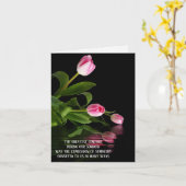 Carte Pink Tulip Eau Réflexion Sympathie Merci (Fleur jaune)